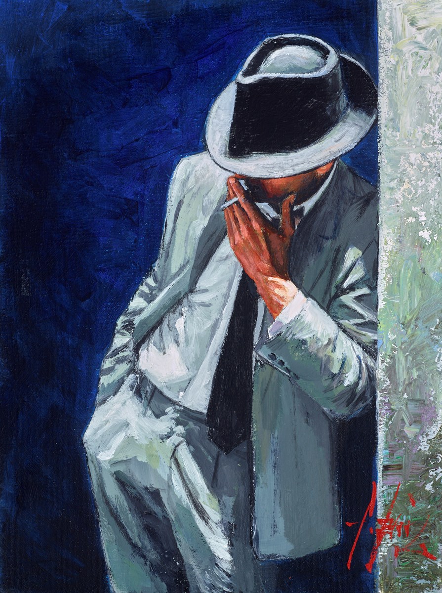 Smoking Man in white suit
